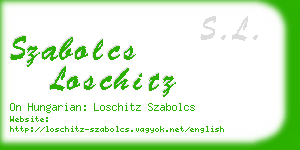 szabolcs loschitz business card